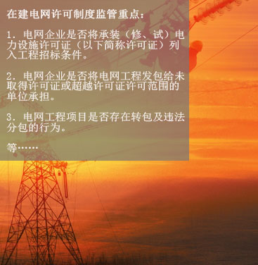 八、在建電網(wǎng)工程項(xiàng)目許可制度執(zhí)行情況