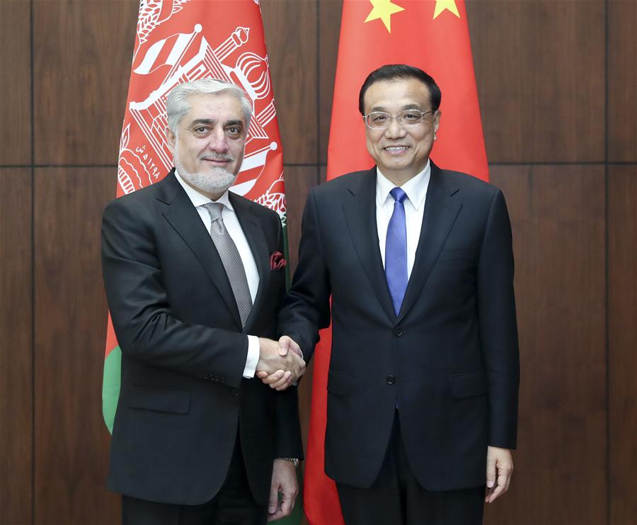 TAJIKISTAN-DUSHANBE-LI KEQIANG-AFGHAN CHIEF EXECUTIVE-MEETING