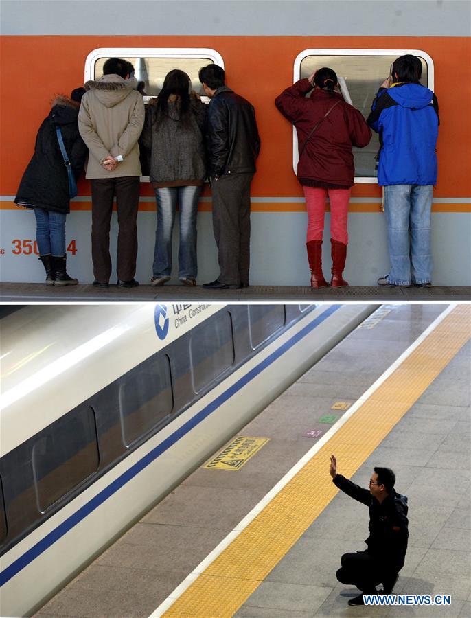Xinhua Headlines: Moving China: The Spring Festival train journey now and then