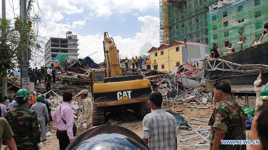 CAMBODIA-PREAH SIHANOUK-BUILDING-COLLAPSED