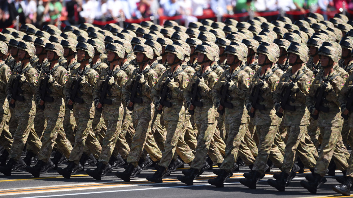 &ldquo;狼牙山五壯士&rdquo;方隊通過天安門廣場