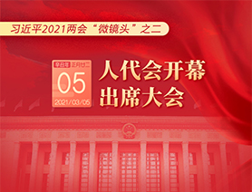 習近平2021兩會&ldquo;微鏡頭&rdquo;之二：3月5日 人代會開幕，出席大會